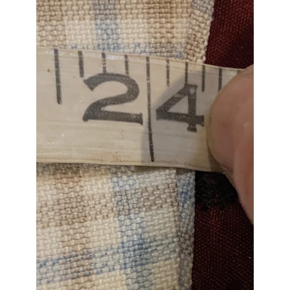 Vtg 70s Sports Coat White Blue Tan Check Plaid Merit Sz 46 Made USA 1/2 Lined